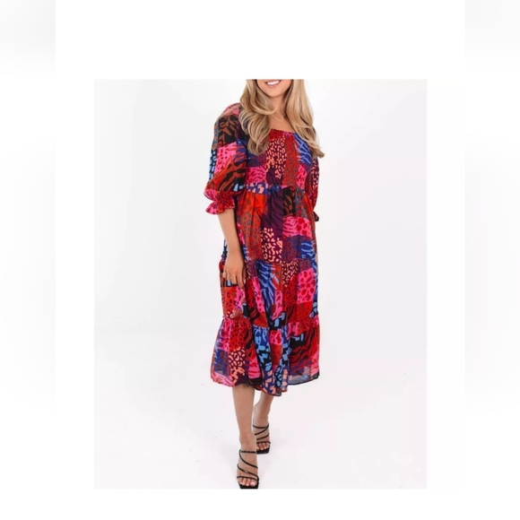 Colorful Patchwork Dress - Picture 4 of 8